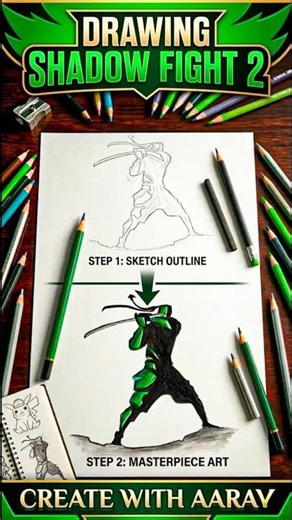 Making Shadow Fight 2 (Realistic) #shorts #shortvideo #viral #drawing #shadowfight2