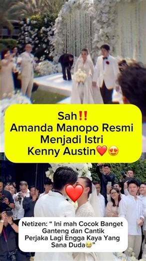 Sah‼️Amanda Manopo Resmi Menikah Dengan Kenny Austin #amandamanopo #kennyaustin #aryasaloka #shorts