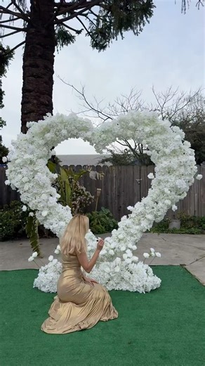 DIY heart shaped arch