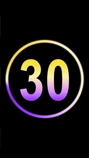 💛💜 Yellow & Purple Glow | 30 Second Countdown Timer