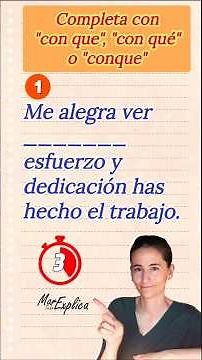 ✅☝️¿Con que, con qué o conque?☝️#lenguaespañola #ortografía #eso #ebau