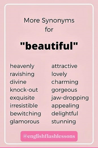 Different ways to say BEAUTIFUL #advancedenglish #englishlearn #ieltsenglish #languageeducation