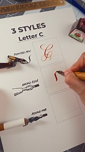 3 ways to write the letter C #calligraphy | Made by Edgar