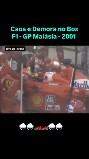 Automobilismo F1 on Instagram: "No GP da Malásia de 2001, os pilotos da Ferrari, Rubens Barrichello e Michael Schumacher, tiveram problemas e demoraram nos boxes devido a um pit stop caótico na chuva, mas a equipe conseguiu uma dobradinha com a vitória de Schumacher e o segundo lugar de Barrichello. Detalhes do GP da Malásia de 2001: Início Caótico: Uma forte chuva repentina caiu na terceira volta da corrida, pegando a maioria das equipes de surpresa. Michael Schumacher e Rubens Barrichello, que