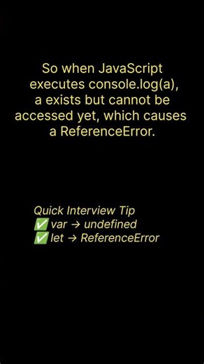 JavaScript Interview Question #6 | Hoisting Explained in 15 Seconds 🔥