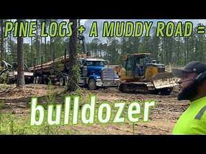 Big Logs, Big Rigs, and Bulldozers – Logging Day Grind!”#truckdriver