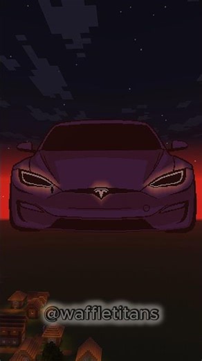 Tesla in Minecraft! 🚘 #minecraft #tesla #teslamodels #teslamotors #shorts #shortvideo #shortsvideo