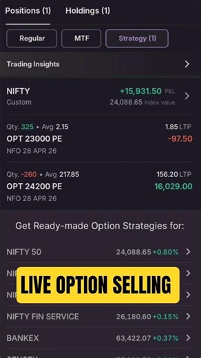🔥Live option Selling Trading #Nifty #trading