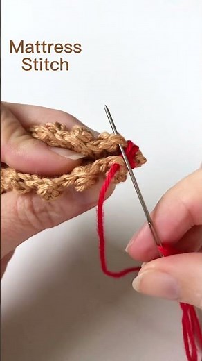 Crochet Techniques: Invisible Seam with Mattress Stitch #crochet #shortscrochet #crochettutorial