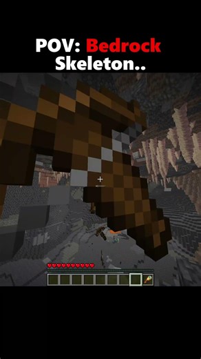 POV: Bedrock Skeleton Be Like.. #minecraft