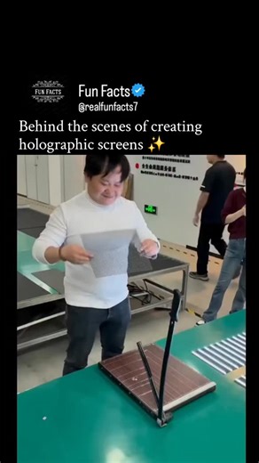 Fun Facts on Instagram: "At first glance, it looks like ordinary glass, but then digital objects begin floating in midair, interacting with the real space behind it.🔮🧠 This setup uses a transparent LED mesh made of thousands of micro-LED nodes, spaced just enough to stay nearly invisible when powered off. When activated, each pixel lights independently, allowing animations, graphics, and motion effects to appear suspended in space without blocking the background. Unlike traditional displays, t