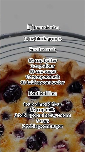 Black Grape Tart ⭐ #Black#Grape #Tart