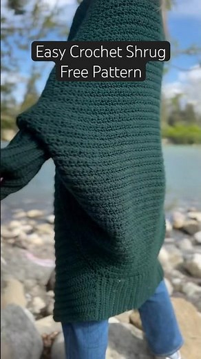 🧶 Easy Crochet Cocoon Shrug – Free Pattern Available!