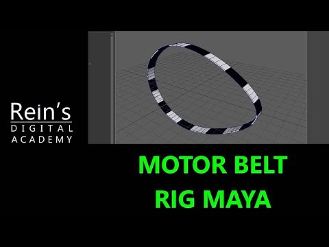 Motor belt setup using Wire and Lattice deformer - Maya Rigging tutorial.