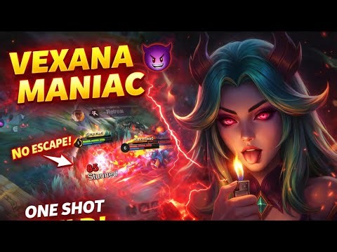 THIS VEXANA ONE SHOT BUILD IS BROKEN 😱 MANIAC GAMEPLAY MLBB