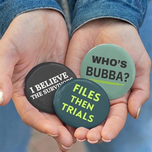 Epstein Protest Button Set Pick 3, Accountability Pins, Files Then Trials, Abolish the Epstein Class, Survivor Justice - Etsy