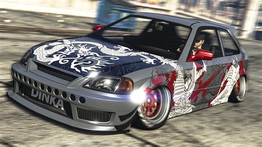 How to get Street Samurai livery for Dinka Blista Kanjo in GTA Online