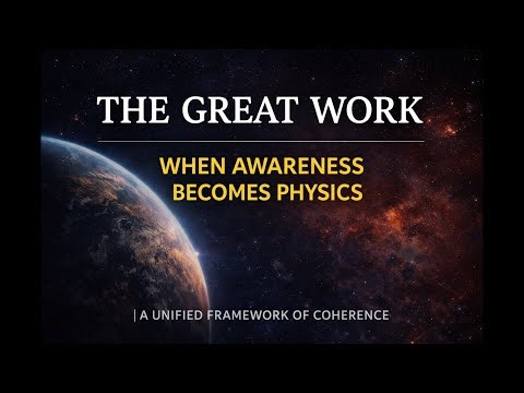 The Great Work: When Awareness Becomes Physics | A Unified Framework of Coherence