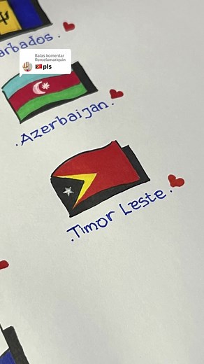 Simple Draw Timor Leste Flag | Art Drawing Tutorial