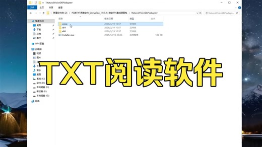 PC端TXT阅读软件_StoryView_1.9.7.1+微软TTS离线语音包