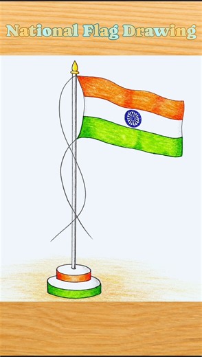 National Flag of India | How To Draw Indian Flag #flag #tiranga #drawing