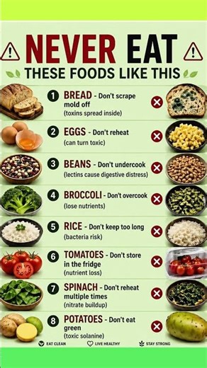 NEVER Eat These Foods Like This! 😱 Dangerous Food Mistakes #healthyeating #healthylifestyle
