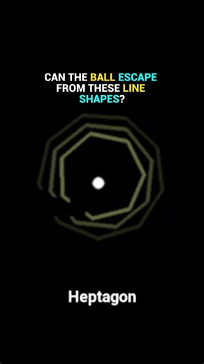 Ball Escaping Rotating Shapes #oddlysatisfying #simulation #asmr