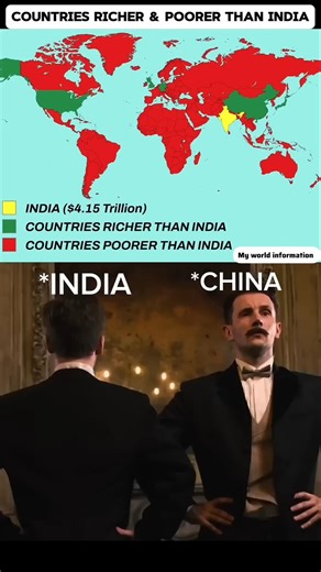 India vs The World 🌍🇮🇳 Countries Comparison 🤯 (SHOCKING GDP MAP) #shorts #geography #countries