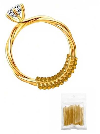 Silicone Ring Sizer Adjuster - Flexible Silicone Ring Size Adjuster | Invisible Spiral Tightener, Adjust Loose Rings Without Power, Transparent Ring Sizer Adjuster Set | SHEIN