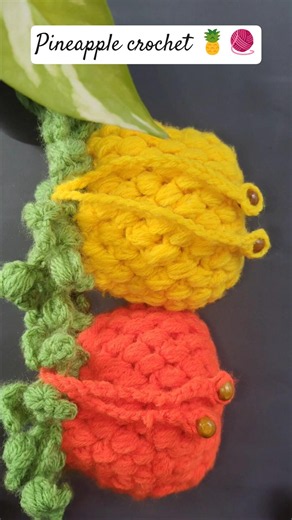 Pineapple pouch crochet 🌶️ #tejer #knittig #crochet #florestejidas #manualidades