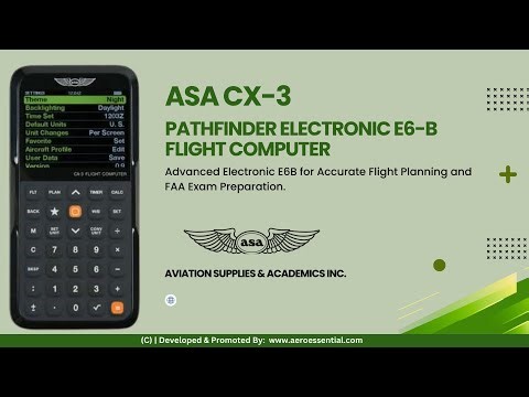 ASA CX-3 PATHFINDER ELECTRONIC E6-B FLIGHT COMPUTER