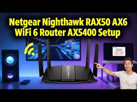 Netgear Nighthawk RAX50 AX6 WiFi 6 Router AX5400