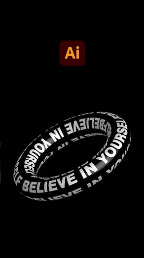 3D typography text idea in illustrator