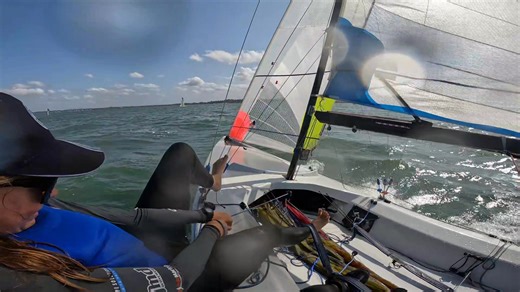 5.7K views · 73 reactions | After racing Ayla jumped off the helm to let first time racer in the VX One Sophie Beasley have a drive. It was a cracking day on the bay and we are definitely looking forward to the breezy summer race days to come 酪 The Beast Sailing Team powered by - Rope Solutions Rigging Services - GMD Activewear Australia - Muir Marine QLD At Royal Queensland Yacht Squadron | The Beast Sailing Team | Facebook