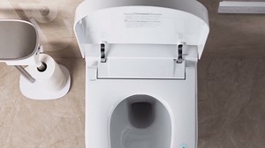 WOODBRIDGE Wall-Hung Smart Toilet with Dual-flush, Bidet Wash Function, Heated Seat & Dryer, Concealed Tank system and White Marble Stone Slim Flush Plates, LT611+ SWHT611+FP611-WH - Amazon.com