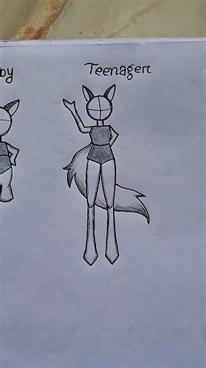 How to draw stickman body [Baby,Teenager, Adult, Legend] #art #drawing #shorts #pencilsketch