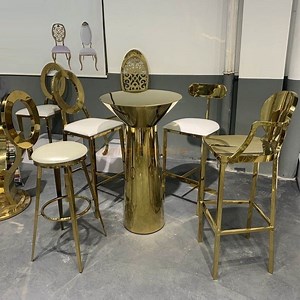 [Hot Item] Metal Furniture PU Seat Stainless Steel Iron High Back Bar Stool Chair Outdoor Chair Single TV Room Leisure Lounge Chair