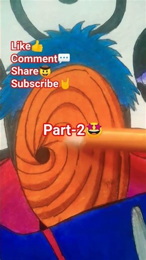 How to draw Obito Uchiha😍#obitouchiha #drawing #anime​ #obito​ #obitodrawing​ # by Blood King 😈😎👑.