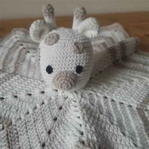 Handmade Crochet Giraffe Security Blanket – Neutral - Etsy