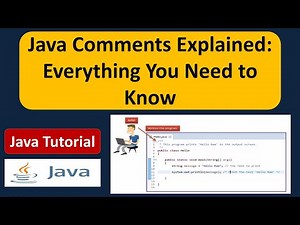 Java Comments Explained: Everything You Need to Know | What is a comment in Java? | Java Tutorial