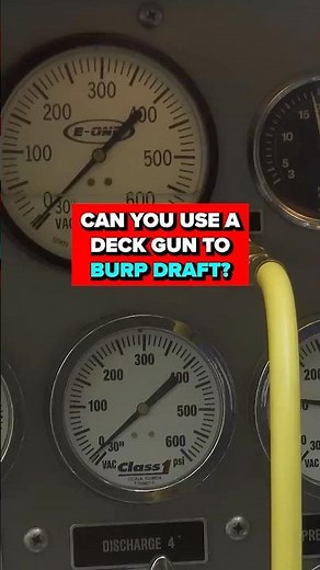Can you use a deck gun to burp draft? #firefighting #watersupply