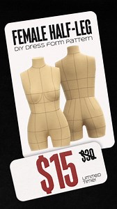🚨 Attention sewists! Our new Half-Leg Dress Form Pattern has officially arrived! 🎉 Tailored to your exact measurements, it’s soft, sturdy, and makes sewing pants, shorts, leggings, and skirts a total breeze. 🧵✨ 🎁 Special Launch Price: just $15 (Reg. $30)! ⏰ Hurry — Early Bird pricing won’t last long! https://patterns.bootstrapfashion.com/diy-dress-form-sewing-pattern/custom-fit-female-half-leg-dress-form-sewing-pattern-with-photo-step-by-step-sewing-instructions.html Tap the link👆 to grab y