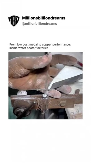 Millionsbilliondreams | Rajesh Prasad on Instagram: "In modern factories, not every copper-colored water heater part is made from solid copper. 🔥 💧 To reduce cost while maintaining performance, manufacturers often start with cheaper base metals and apply a copper coating using precise industrial methods. This process allows water heaters to benefit from copper’s excellent heat transfer and corrosion resistance without the high material expense. The metal is first cleaned and prepared to remove