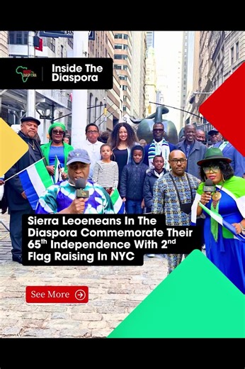 Sierra Leoneans in the diaspora made history in NYC 🇸🇱✨ Celebrating 65 years of Independence with their *second-ever flag raising*, this moment was more than symbolic—it was a powerful reminder of unity, culture, and pride across borders. From Freetown to New York, the spirit of Sierra Leone is alive and rising higher than ever. 💚💙 #sierraleonetiktok🇸🇱 #AfricanDiaspora #BlackExcellence #SierraLeone65 #DiasporaPride