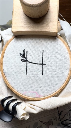 Alphabet - H #embroidery #handembroidery #alphabet