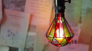 CybaaLuxzus Stained Glass Light Bulb - Rainbow Painted Mosaic Bulb, 4W 120V, Multi-Colored Indoor, Fun Romantic and Unique Decorative Lighting - Amazon.com