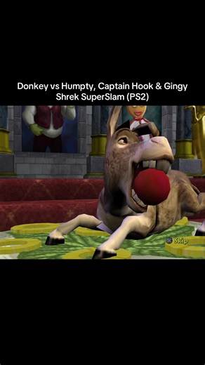 Pure PS2 chaos 💥 Donkey vs Humpty Dumpty, Captain Hook & Gingerbread Man in Shrek SuperSlam. This game was wild — and we loved every second of it. #ShrekSuperSlam #PS2 #RetroGaming #Donkey #GamingNostalgia