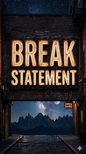 break statment easy explanation in hindi #breakstatement #python #coding #programming