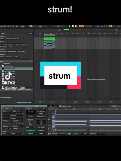 ableton Midi transformation tool called Strum its cool!#ableton12 #abletonlive #strum @Ableton