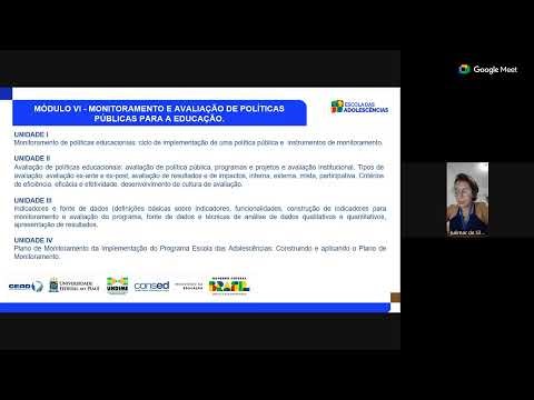 Especialização em Adolescências e Equidade nos Anos Finais - Módulo VI - Aula I